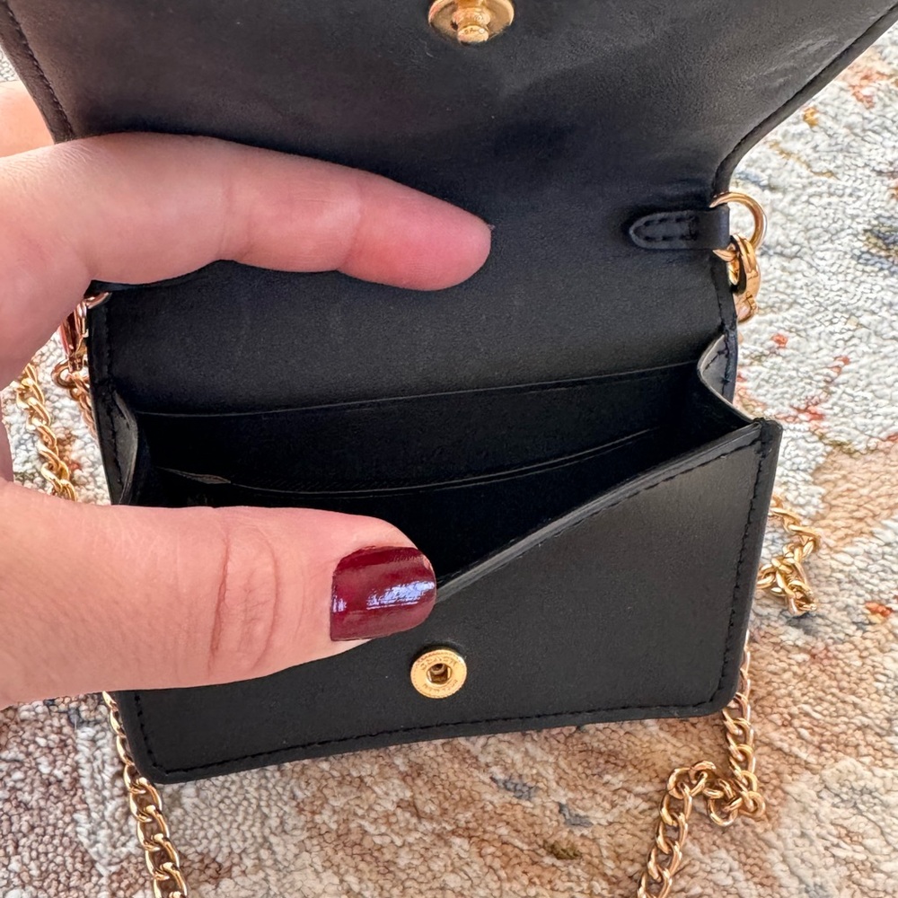 Coach Black and Gold Chain Wallet - Picture 5 of 7